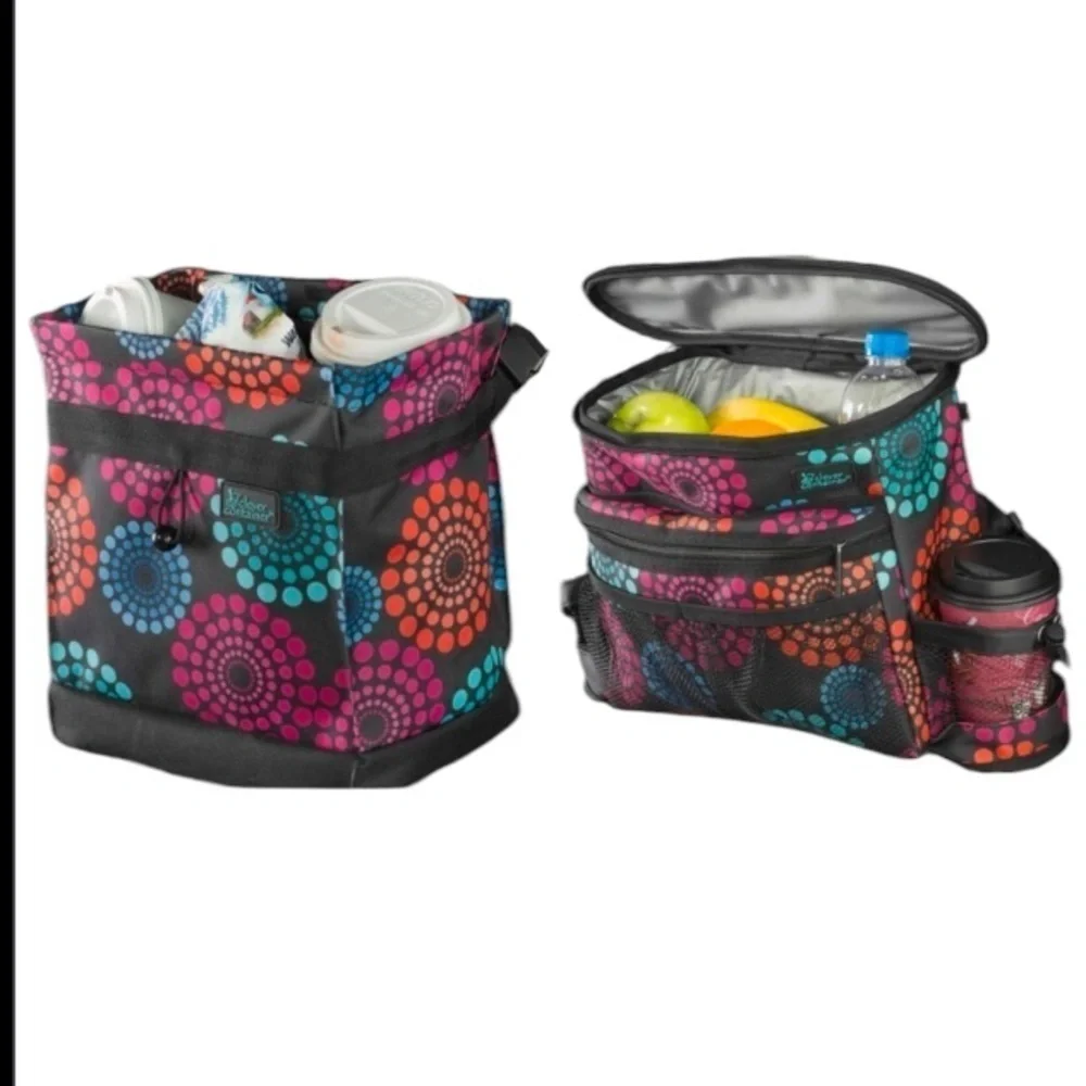 🆕BUNDLE-Insulated Tote-on-the-Go and No Leak Large Adjustable Strap Bag Velcro